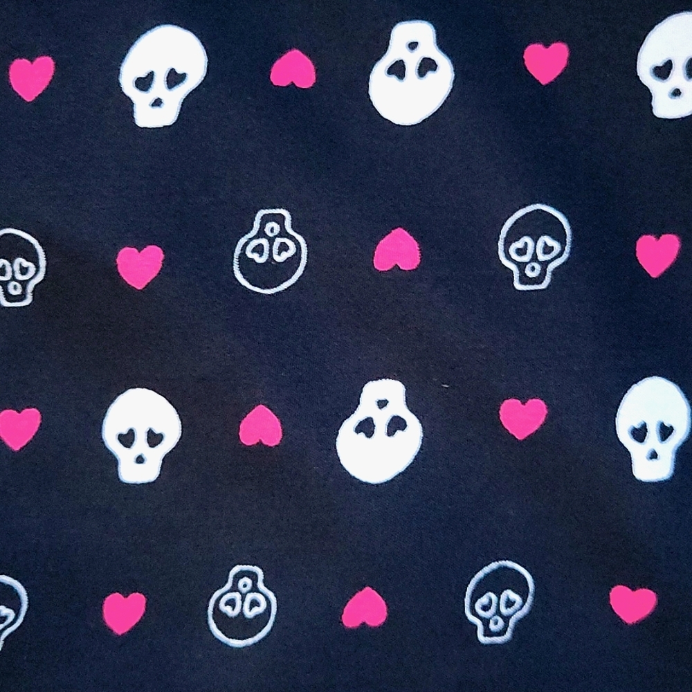 NWOT Skulls & Hearts Collard button up Top girls Size L(10-12) - Picture 6 of 6